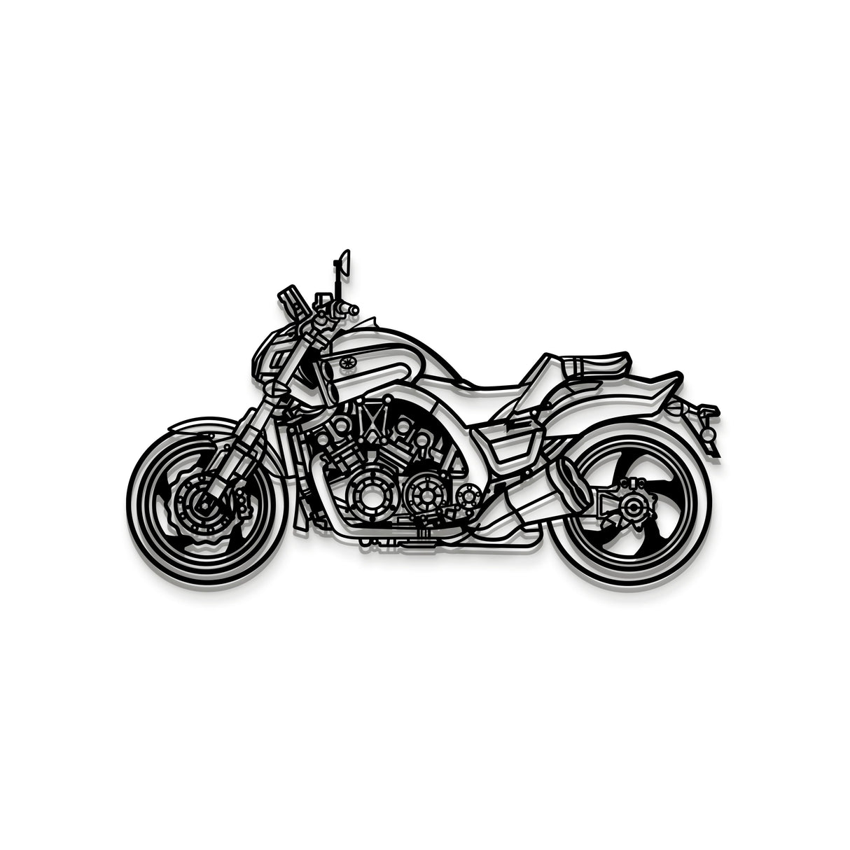 2015 VMAX 1700 Metal Motorcycle Wall Art - MT1421