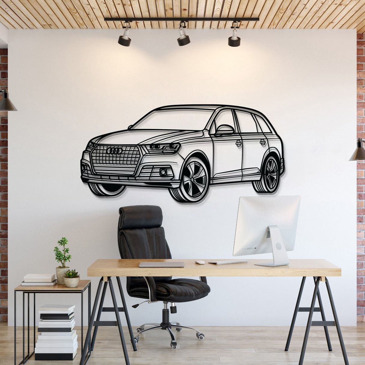 2016 Q7 Perspective Metal Car Wall Art - MT1205