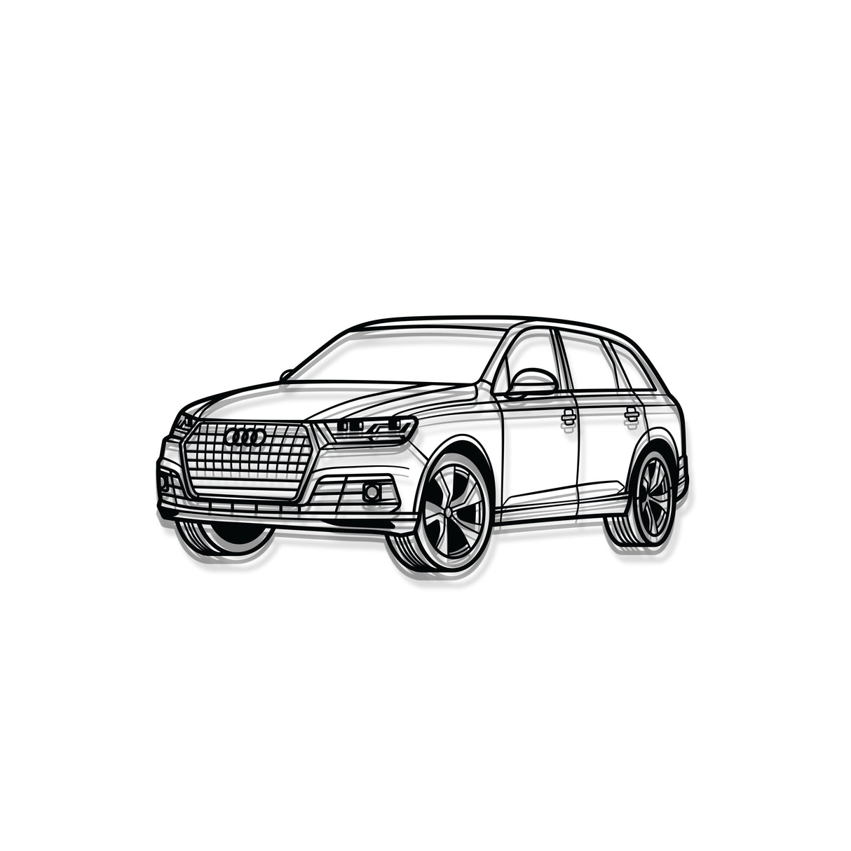 2016 Q7 Perspective Metal Car Wall Art - MT1205