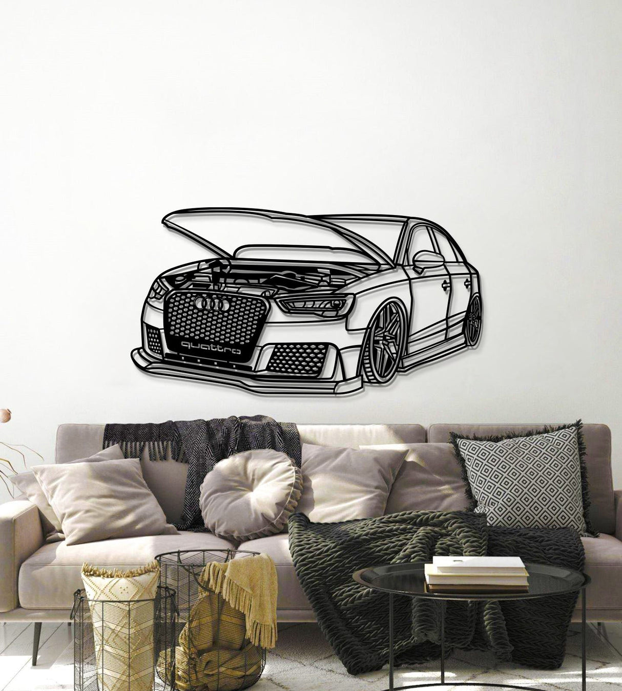 2016 S3 Perspective Metal Car Wall Art - MT1138