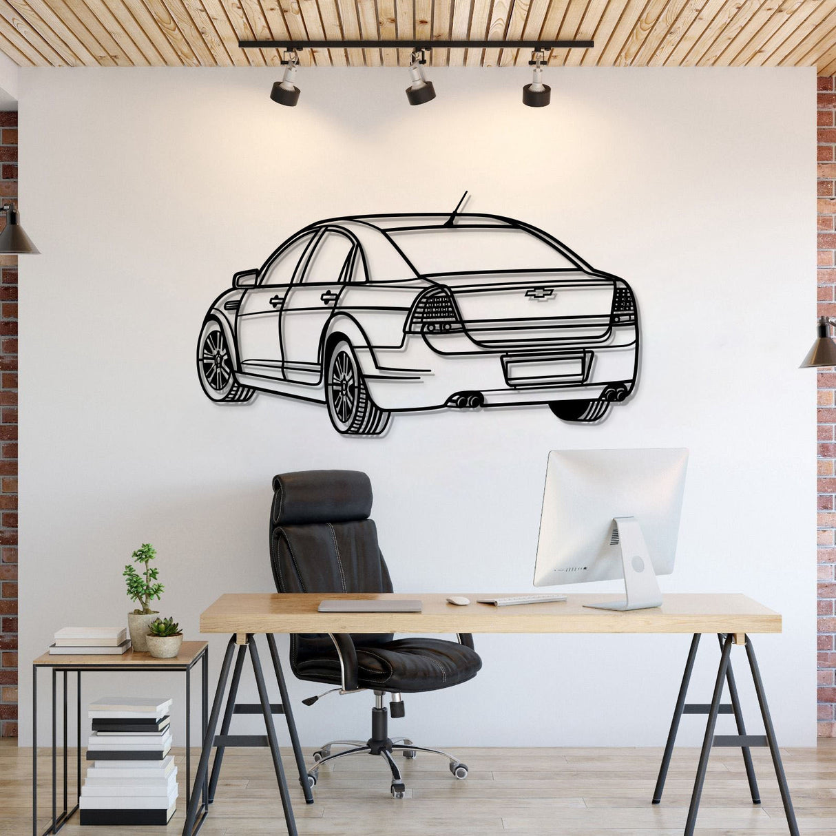 2016 Caprice Perspective Metal Car Wall Art - MT1152