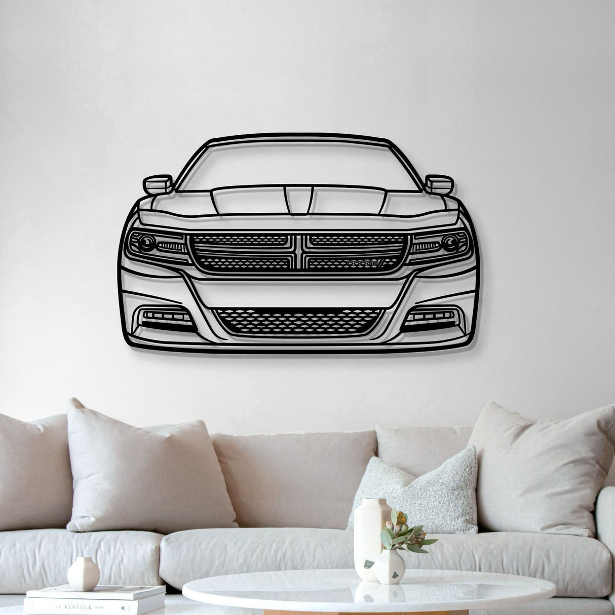 2016 Charger Front View Metal Car Wall Art - MT1340