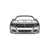 2016 Charger Front View Metal Car Wall Art - MT1340