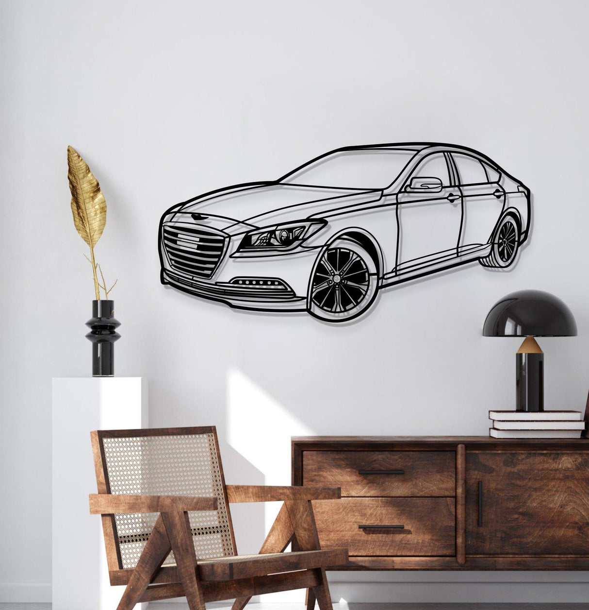 2016 Genesis 3.1 Liter Perspective Metal Car Wall Art - MT1314