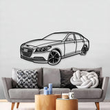 2016 Genesis 3.1 Liter Perspective Metal Car Wall Art - MT1314