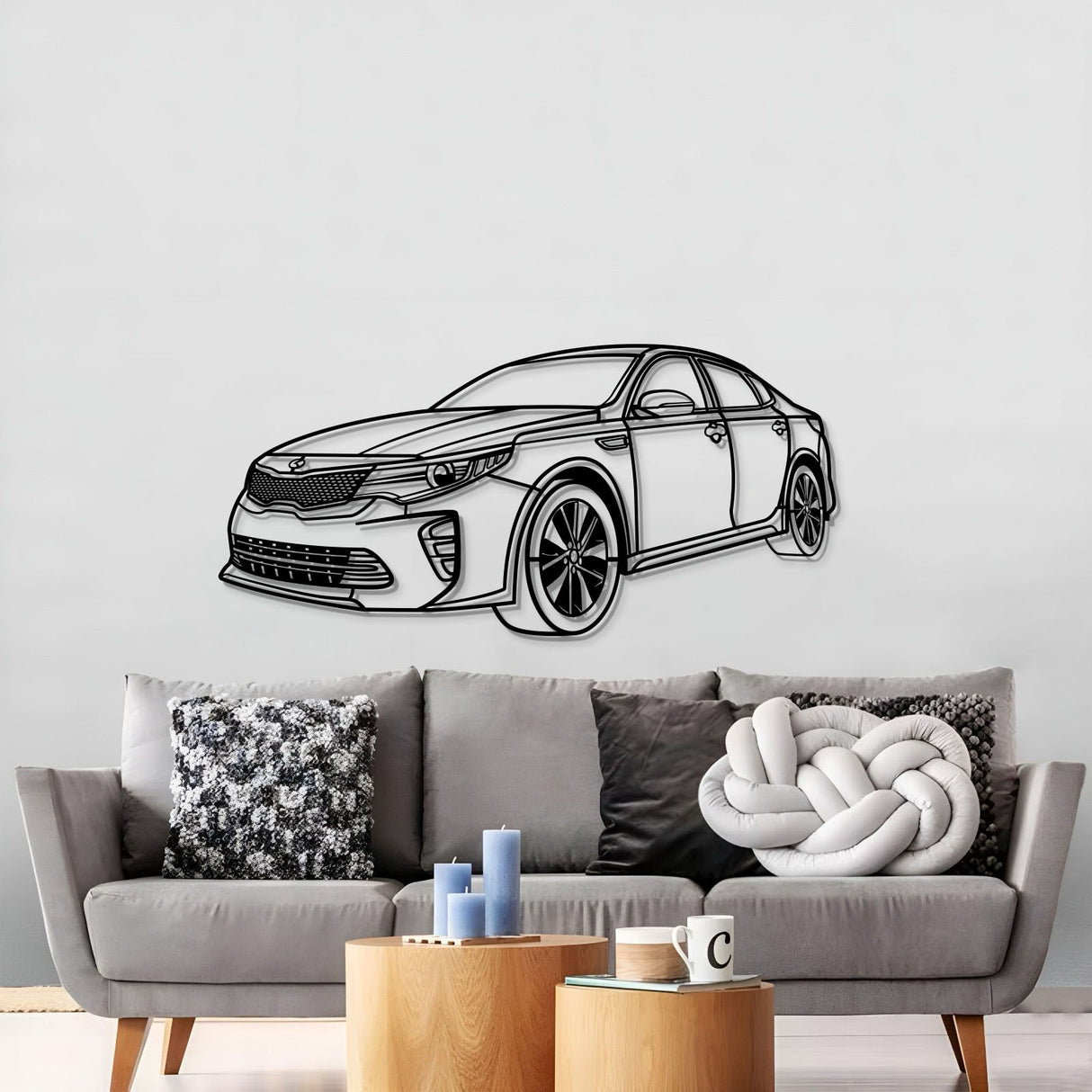 2016 Optima Perspective Metal Car Wall Art - MT1165