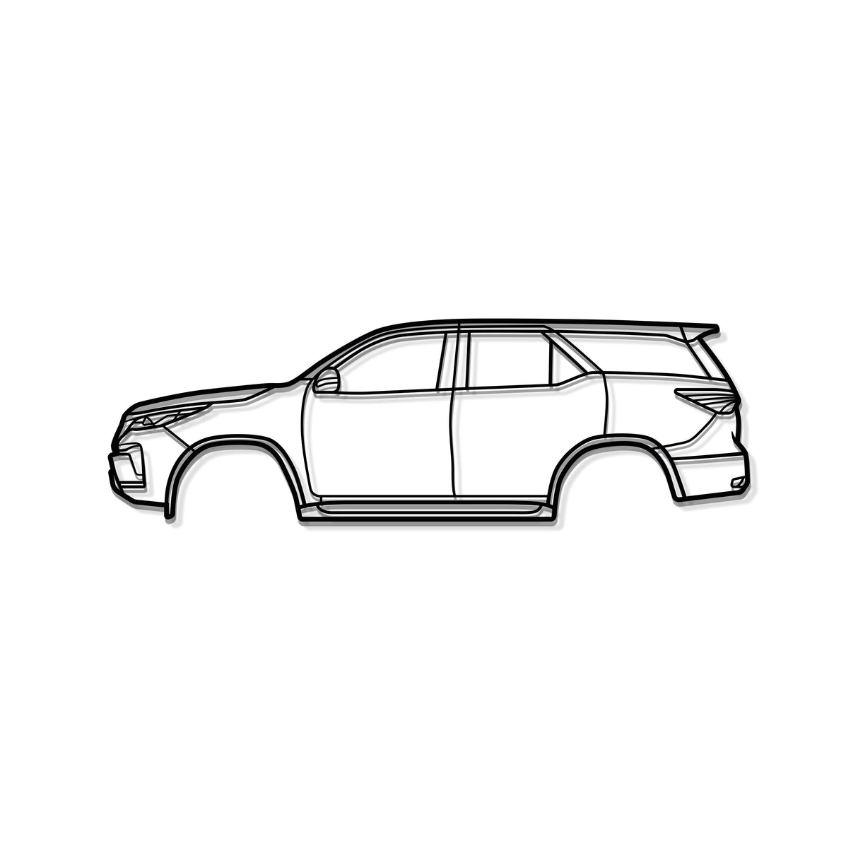 2016 Fortuner (2nd Gen) Metal Car Wall Art - MT0565