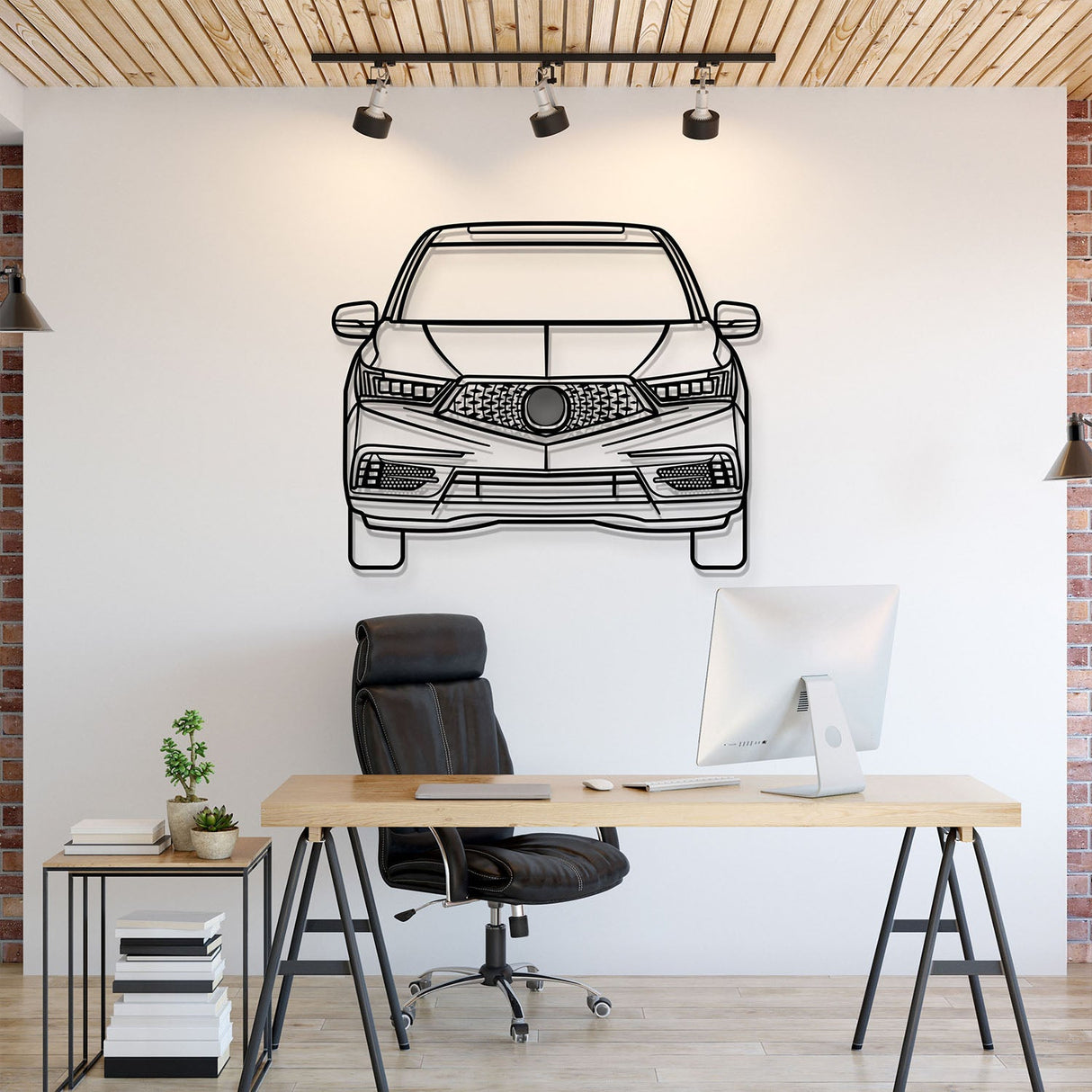 2017 MDX Front View Metal Car Wall Art - MT1320