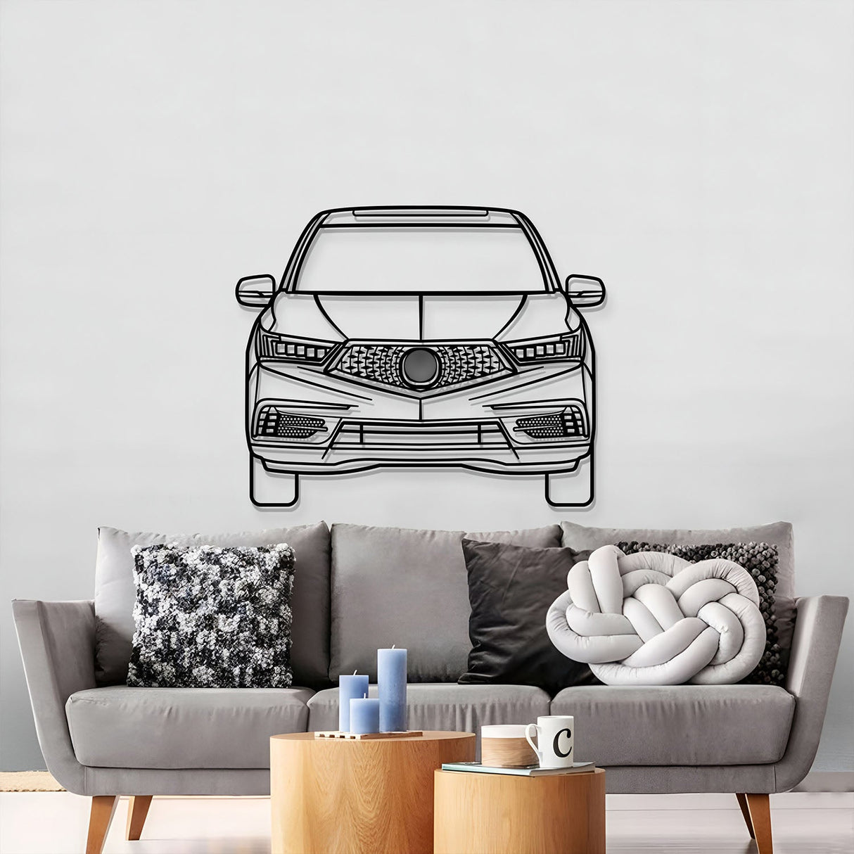 2017 MDX Front View Metal Car Wall Art - MT1320