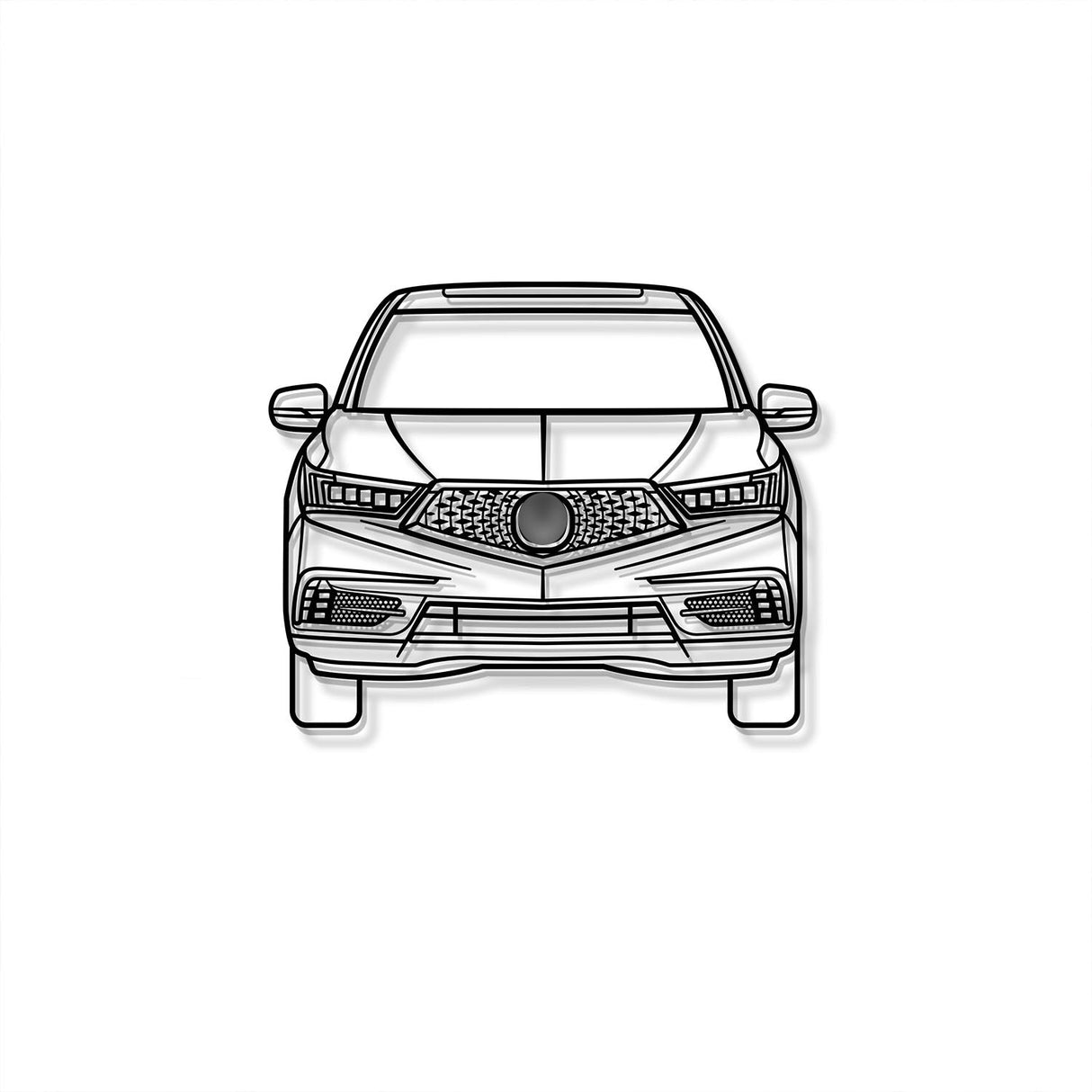 2017 MDX Front View Metal Car Wall Art - MT1320