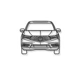 2017 MDX Front View Metal Car Wall Art - MT1320