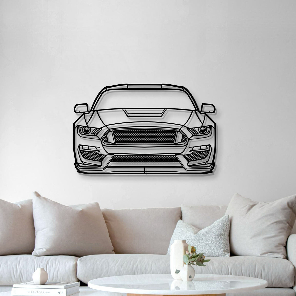 2017 Mustang Shelby GT350 Front View Metal Car Wall Art - MT1348