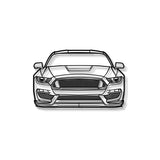 2017 Mustang Shelby GT350 Front View Metal Car Wall Art - MT1348