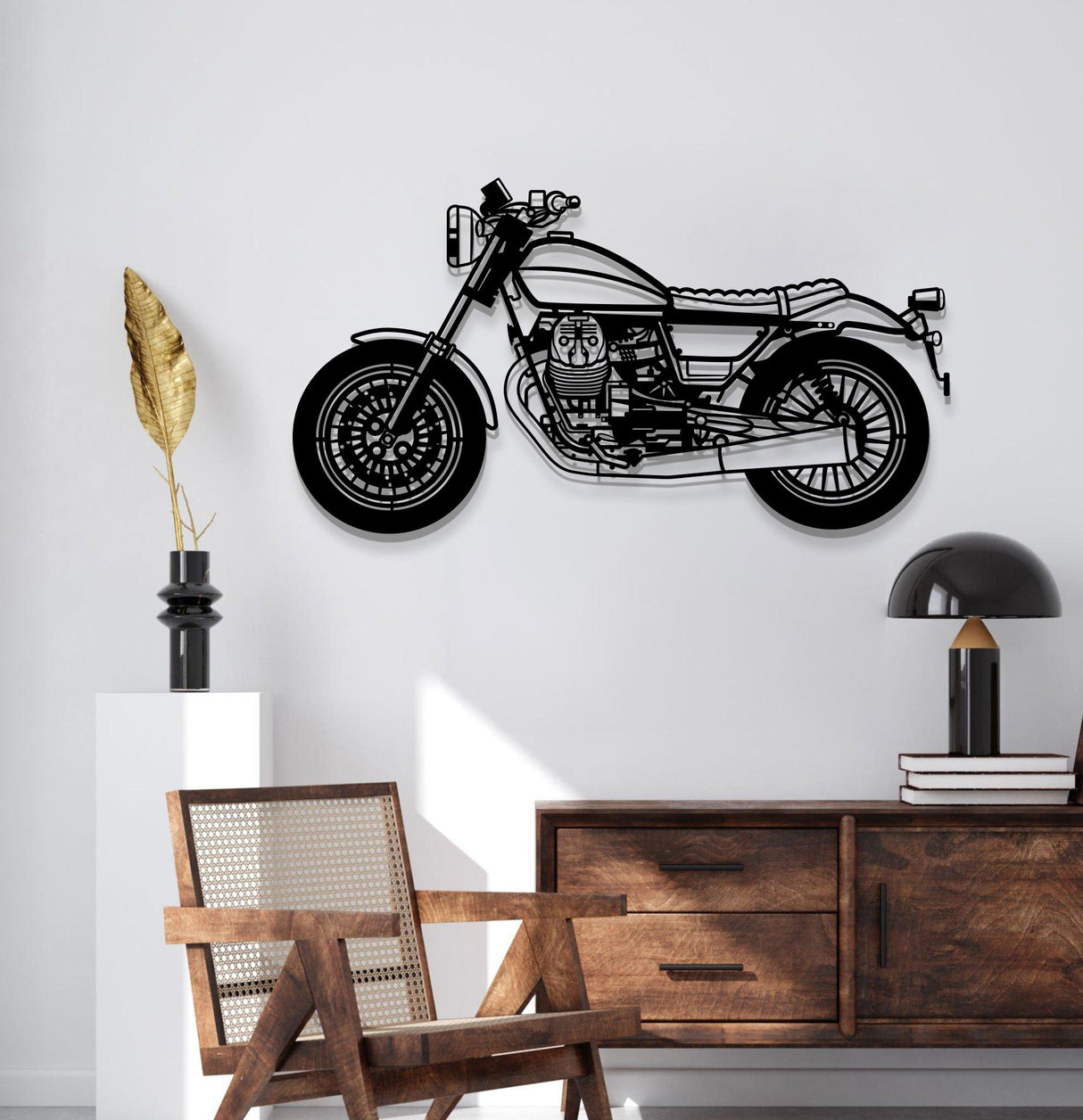 2017 V9 Bobber Metal Motorcycle Wall Art - MT1409