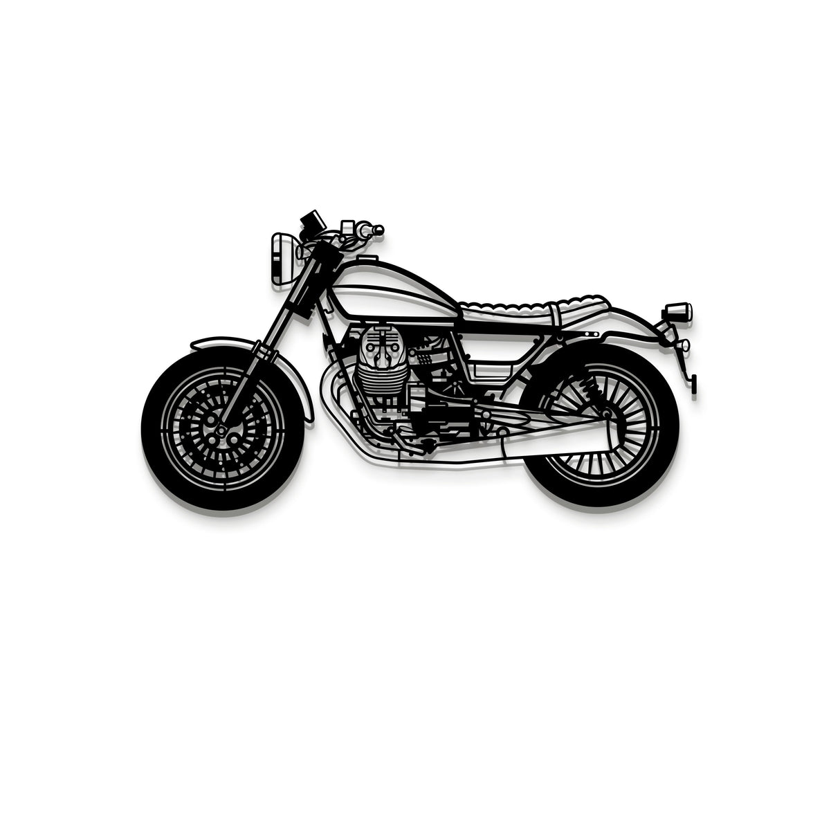 2017 V9 Bobber Metal Motorcycle Wall Art - MT1409