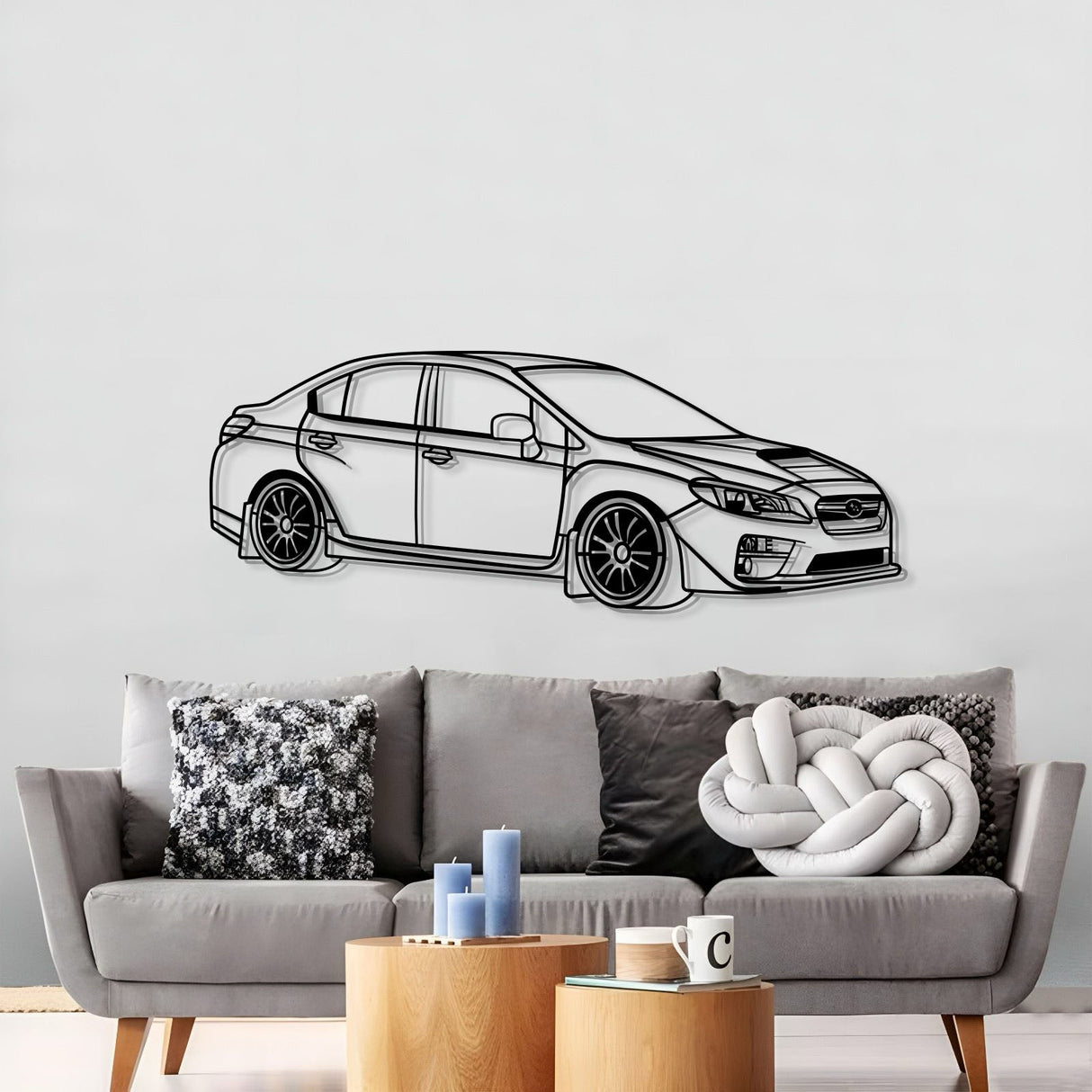 2017 Impreza WRX STI Perspective Metal Car Wall Art - MT1289