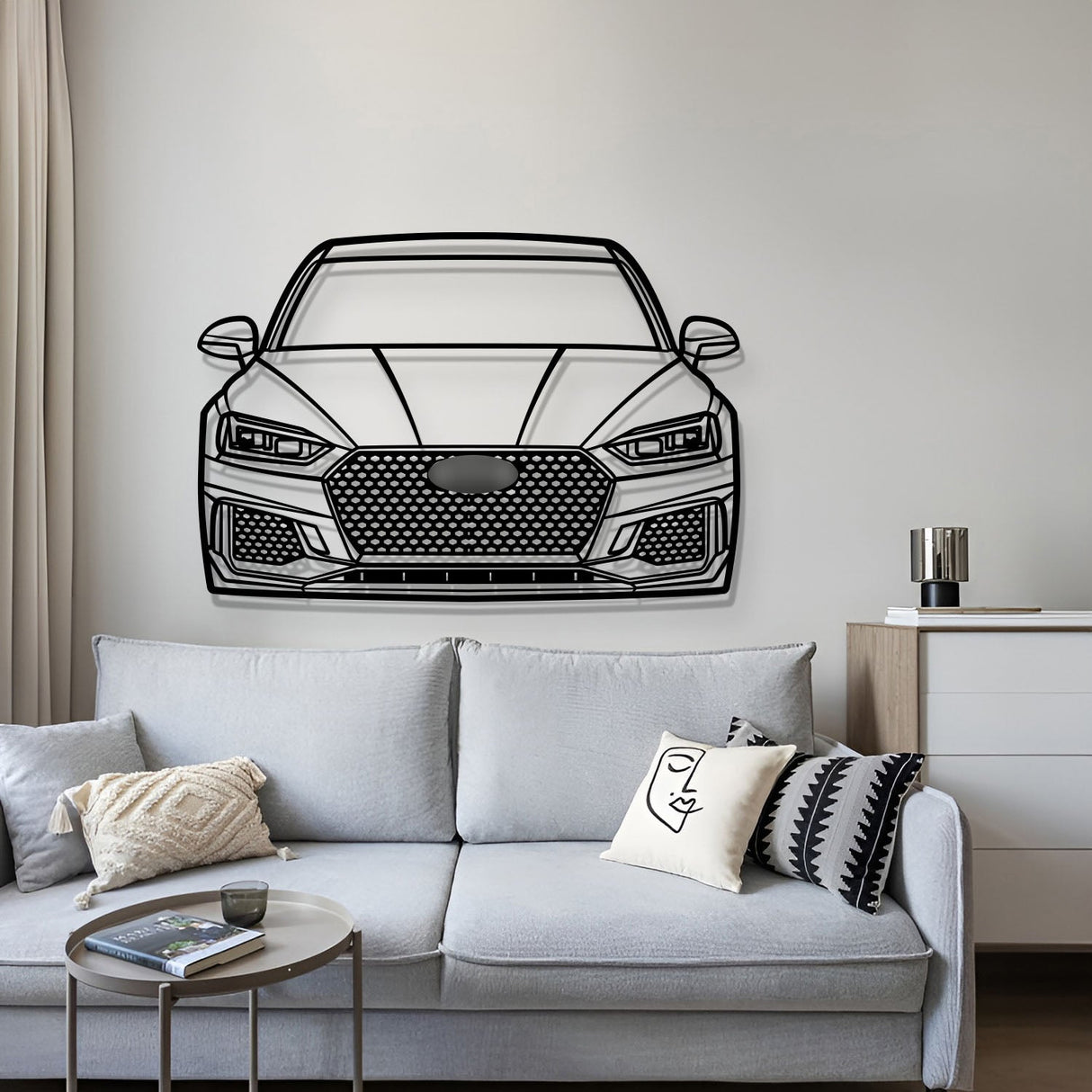 2018 RS5 Front View Metal Car Wall Art - MT1322