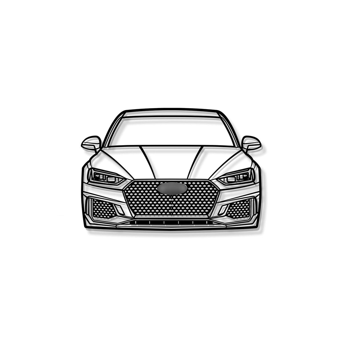 2018 RS5 Front View Metal Car Wall Art - MT1322