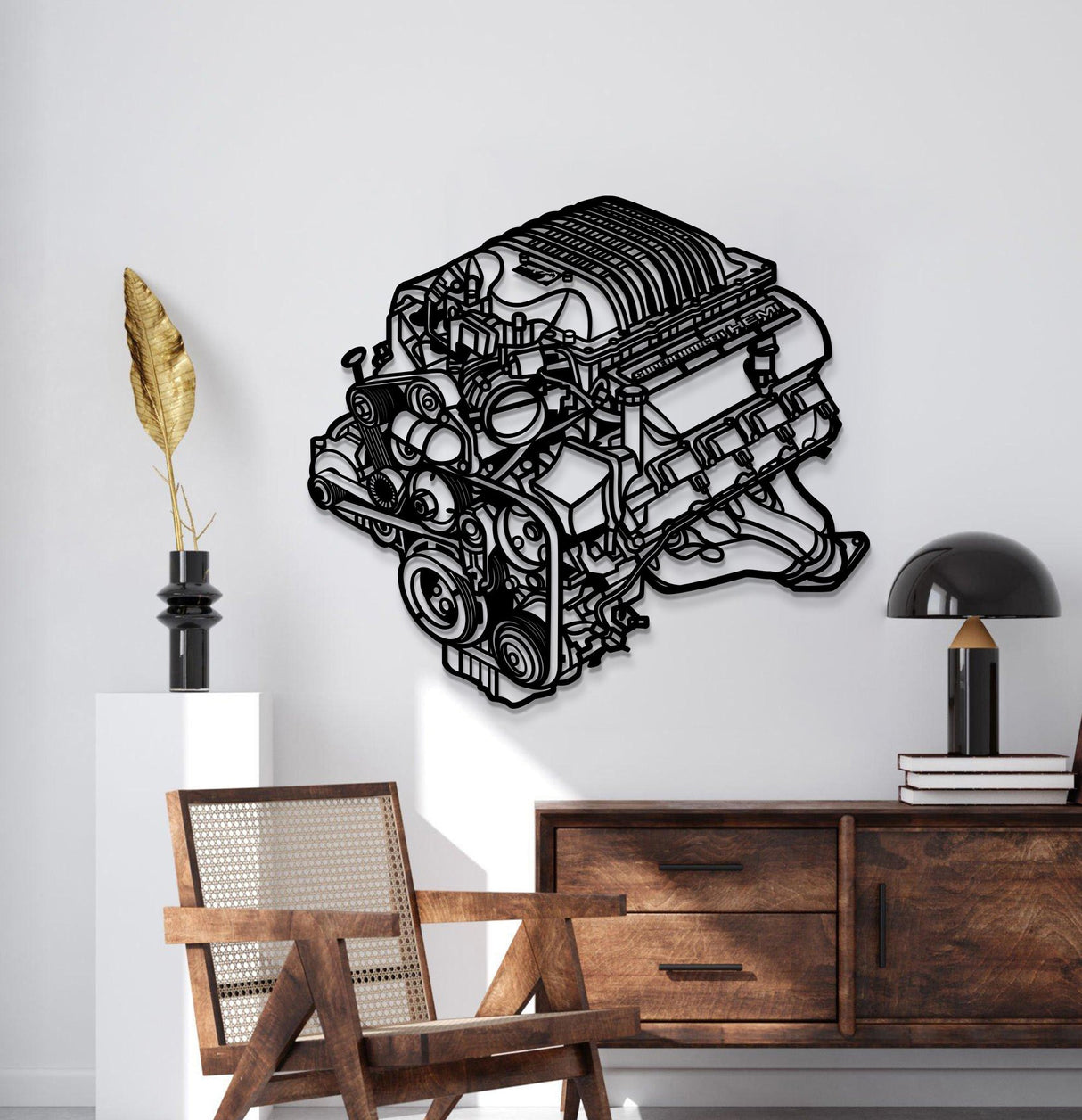 2018 Challanger HEMI Metal Engine Block Wall Art - MTEB-0002