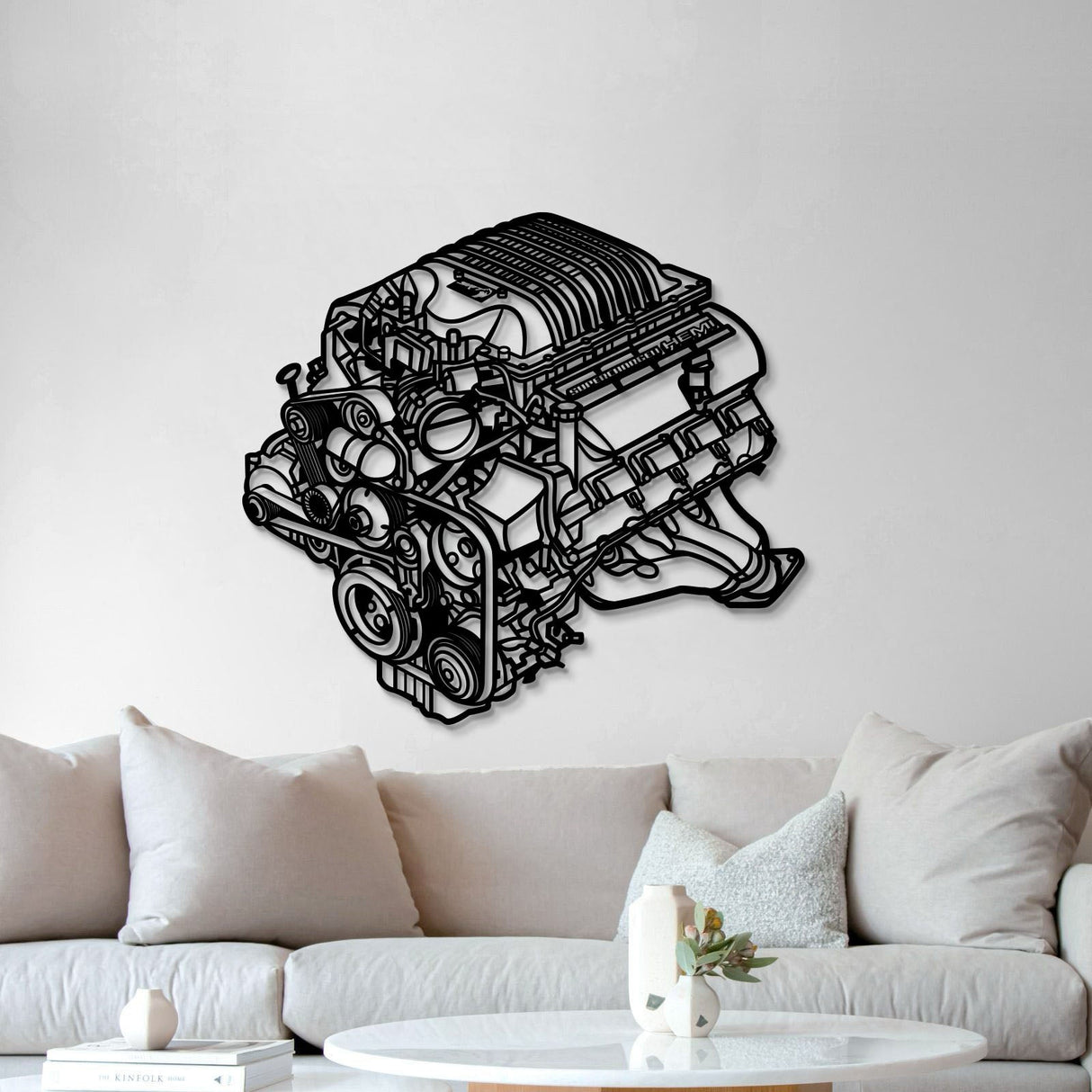 2018 Challanger HEMI Metal Engine Block Wall Art - MTEB-0002