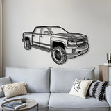 2018 Silverado 1500 LT Perspective Metal Car Wall Art - MT1258