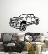 2018 Silverado 1500 LT Perspective Metal Car Wall Art - MT1258