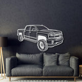 2018 Silverado 1500 LT Perspective Metal Car Wall Art - MT1258