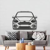 2018 Fiesta MK8 Front View Metal Car Wall Art - MT1349