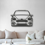 2018 Fiesta MK8 Front View Metal Car Wall Art - MT1349