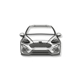 2018 Fiesta MK8 Front View Metal Car Wall Art - MT1349