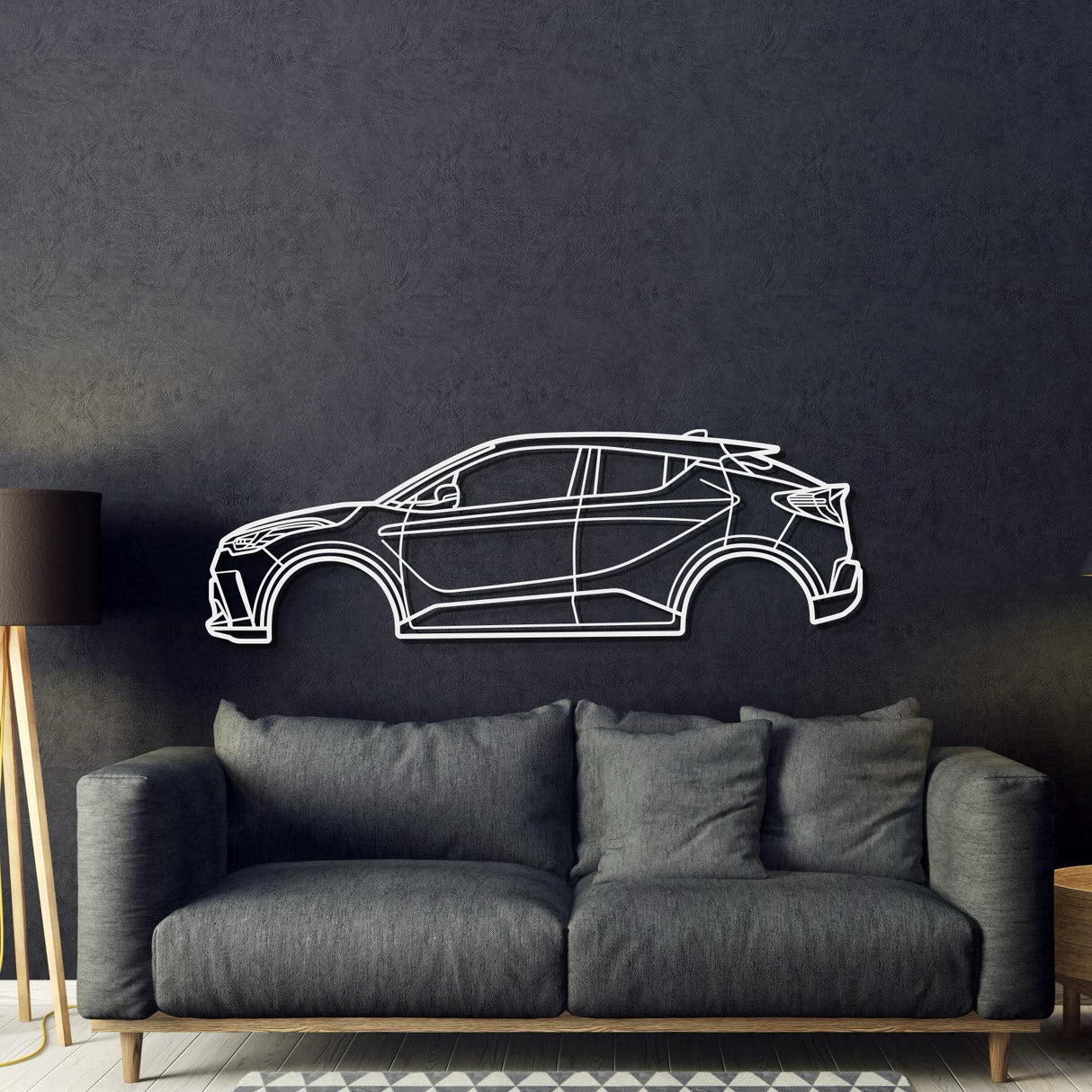 2018 C-HR 1st gen (AX10) Metal Car Wall Art - MT0614