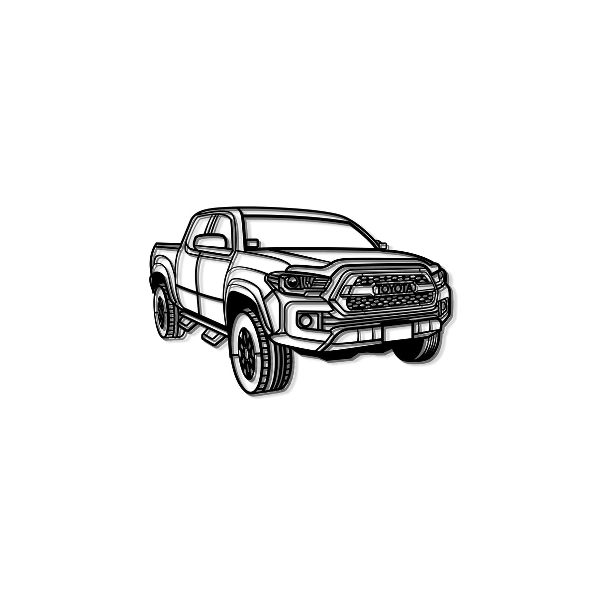 2018 Tacoma Perspective Metal Car Wall Art - MT0469