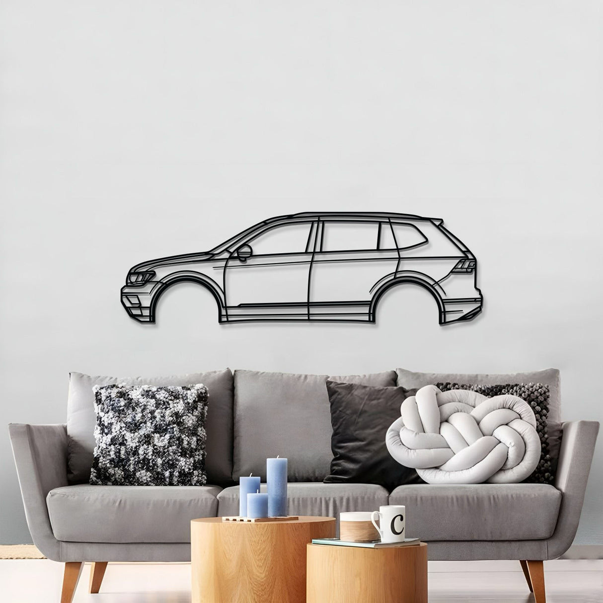 2018 Tiguan 2nd Gen AD BW Metal Car Wall Art - MT0632