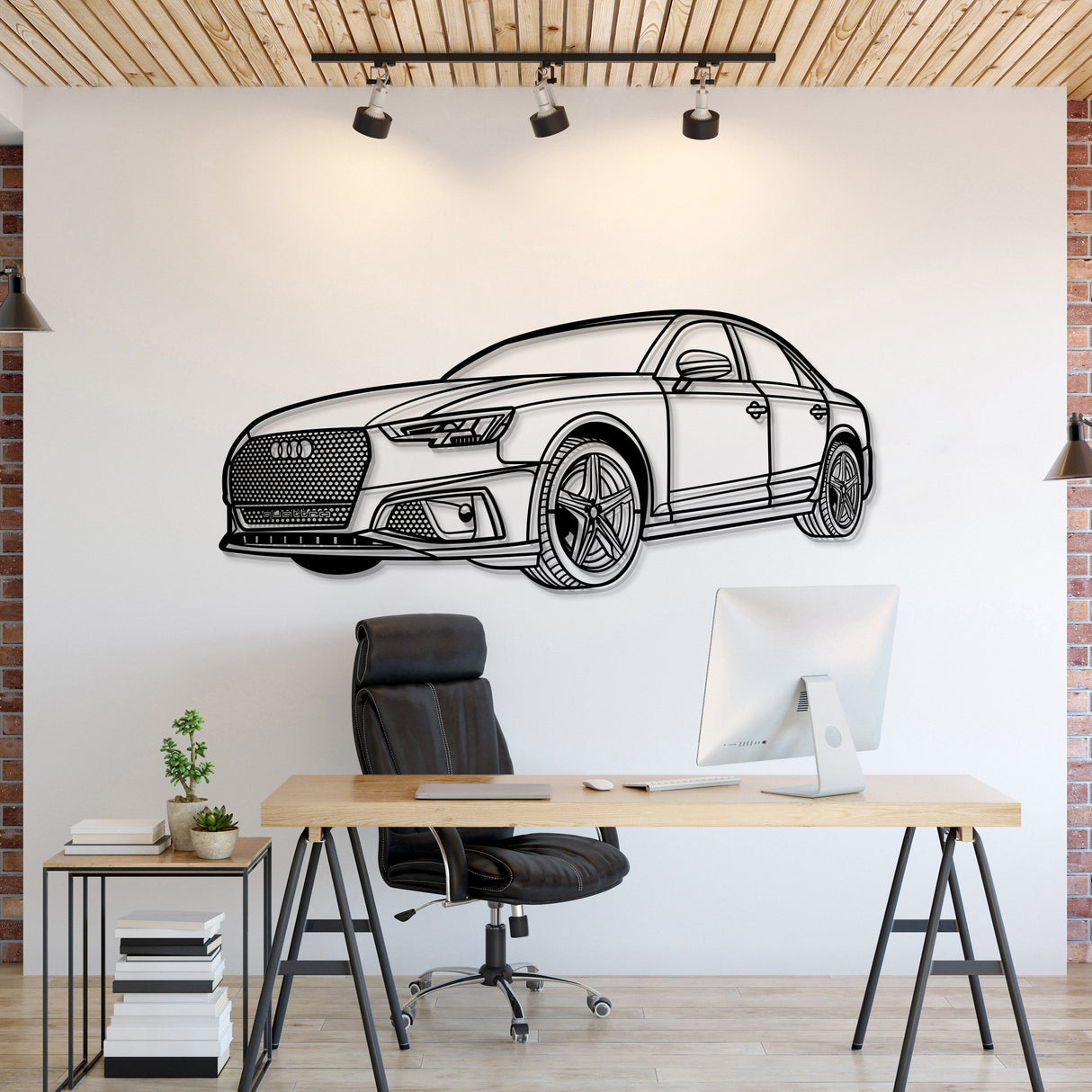 2019 A4 Perspective Metal Car Wall Art - MT1238