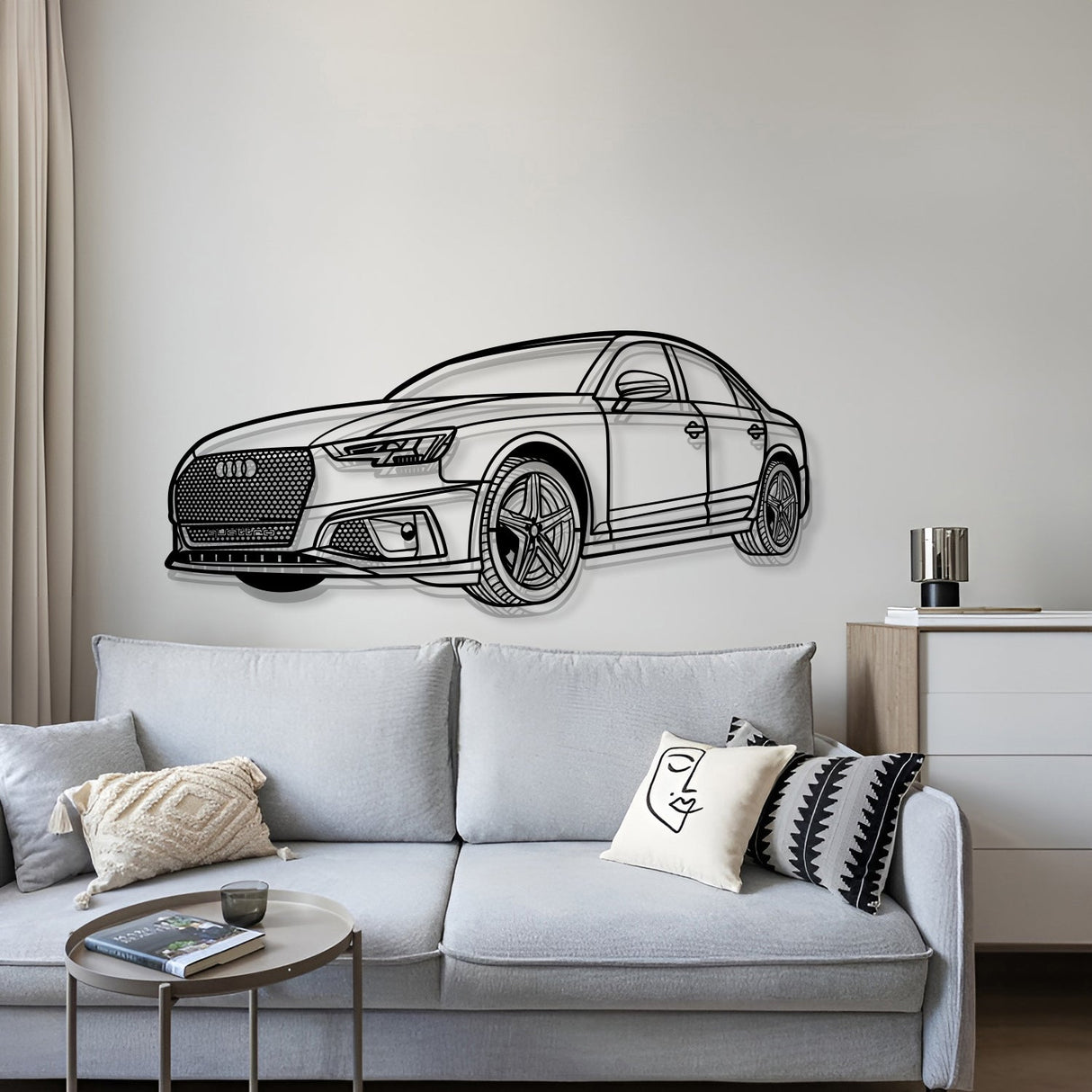 2019 A4 Perspective Metal Car Wall Art - MT1238