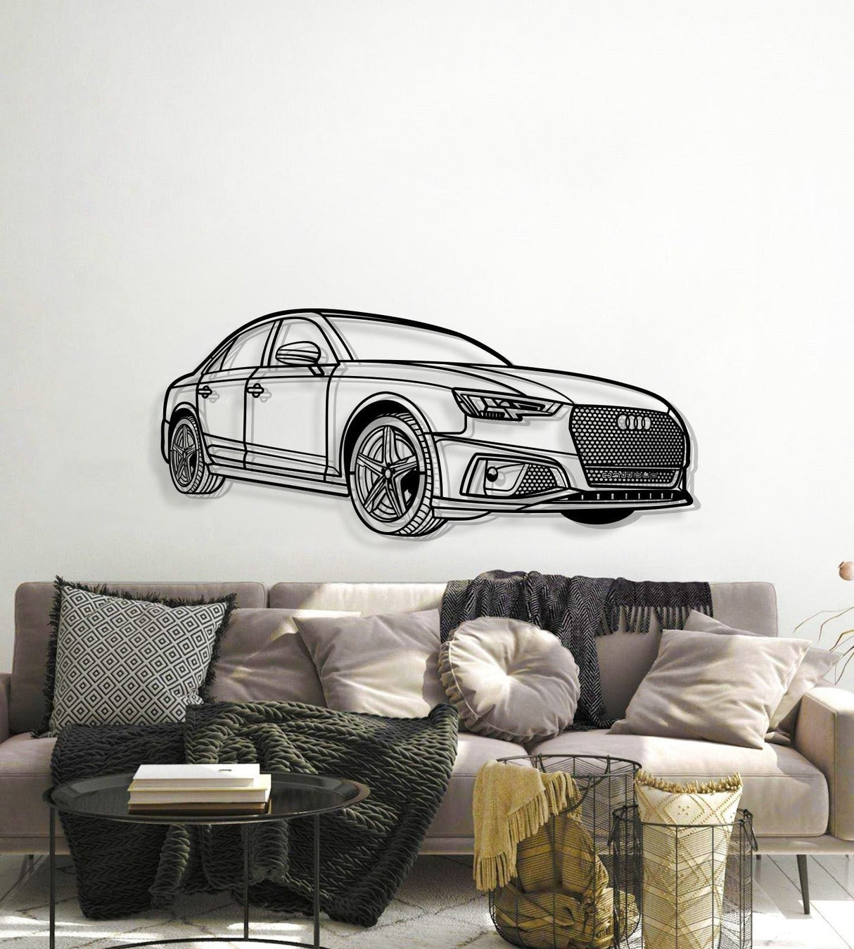 2019 A4 Perspective Metal Car Wall Art - MT1238