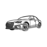 2019 A4 Perspective Metal Car Wall Art - MT1238