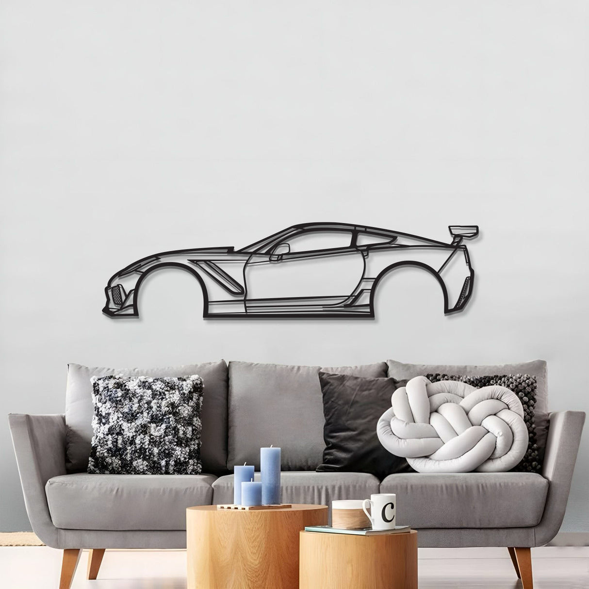 2019 Corvette ZR1 3ZR Metal Car Wall Art - MT0653