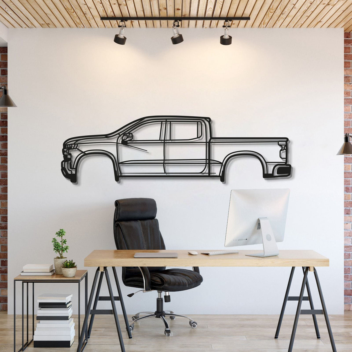 2019 Silverado 1500 4th Gen Metal Car Wall Art - MT0681