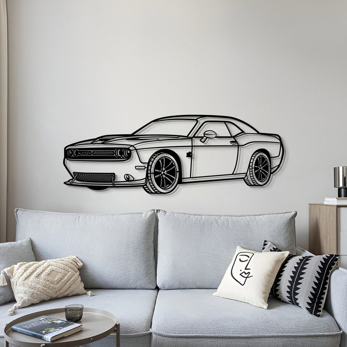 2019 Challanger SRT Perspective Metal Car Wall Art - MT1261