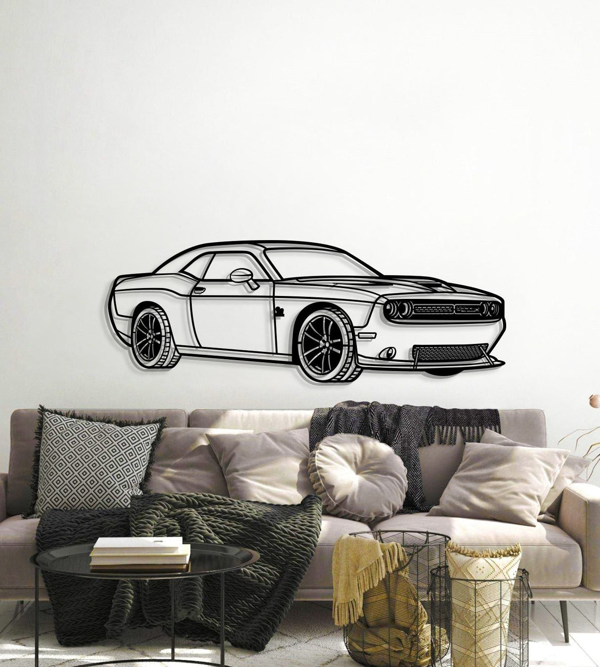 2019 Challanger SRT Perspective Metal Car Wall Art - MT1261