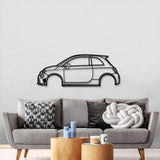 2019 595 Abarth Metal Car Wall Art - MT0643