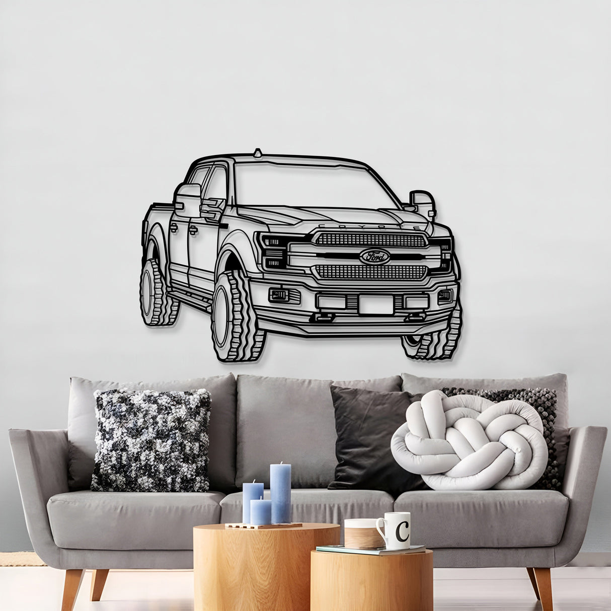 2019 F-150 Perspective Metal Car Wall Art - MT1316