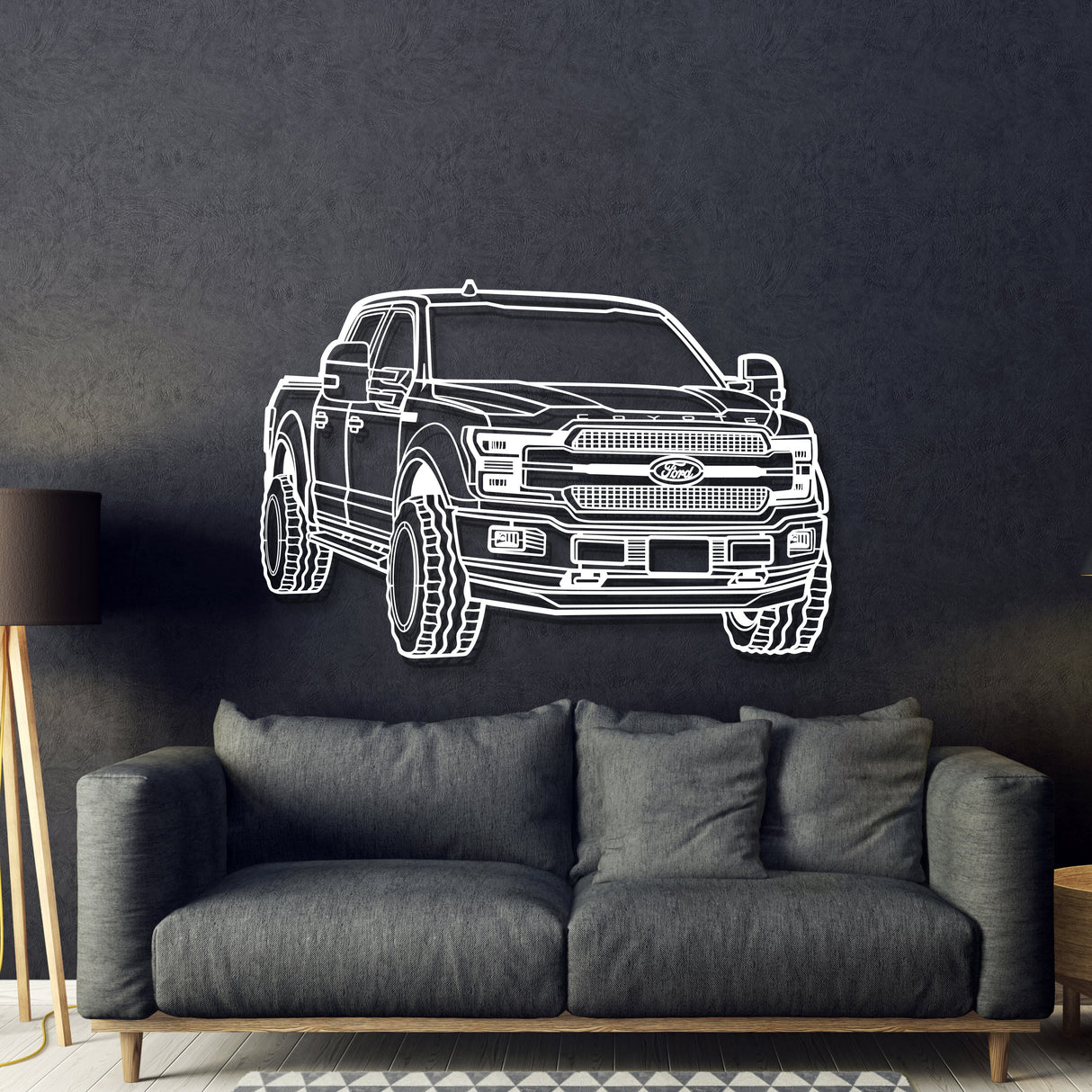 2019 F-150 Perspective Metal Car Wall Art - MT1316