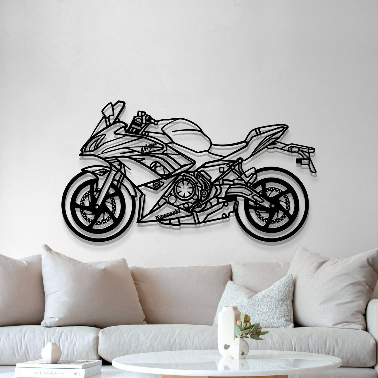 2019 Ninja EX650M Metal Motorcycle Wall Art - MT1405