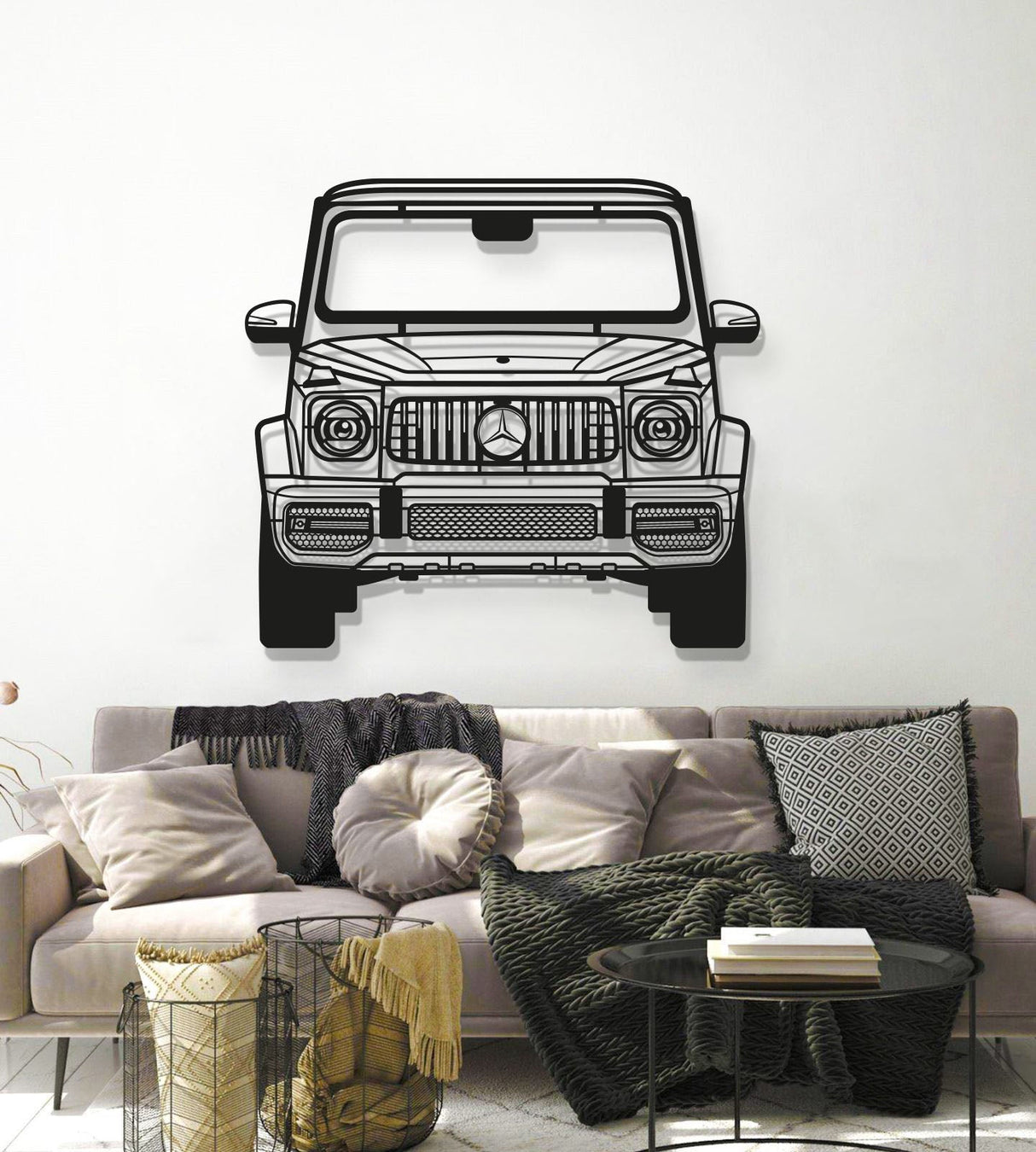 2019 G63 AMG Front View Metal Car Wall Art - MT1361