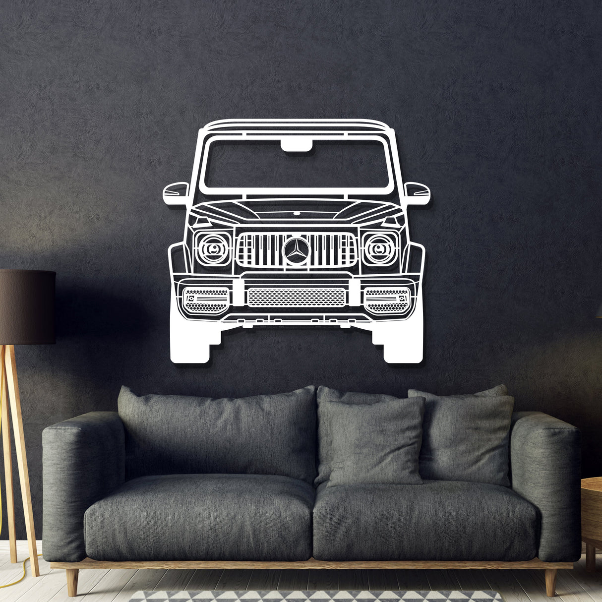 2019 G63 AMG Front View Metal Car Wall Art - MT1361