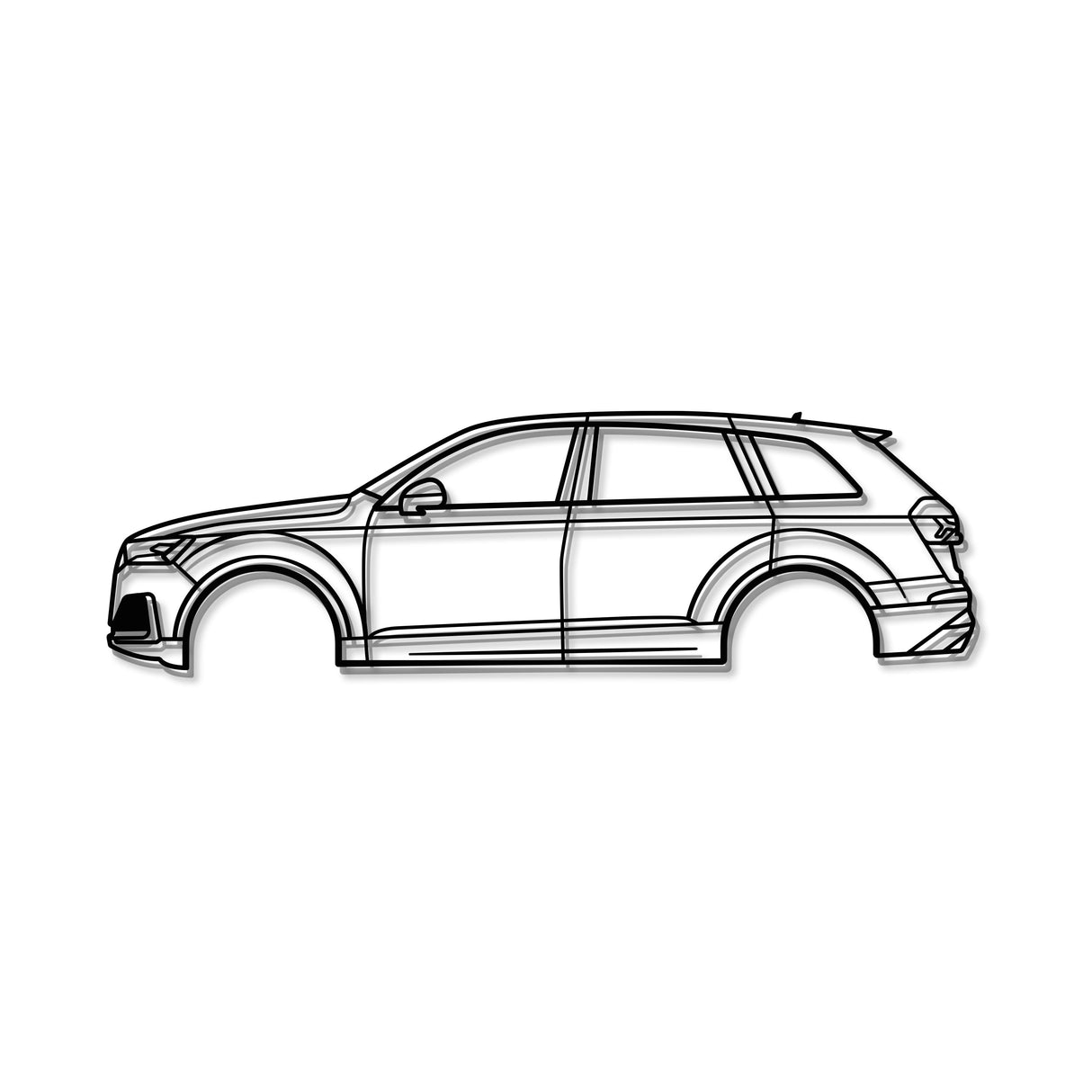 2020 SQ7 2nd Gen Metal Car Wall Art - MT0722