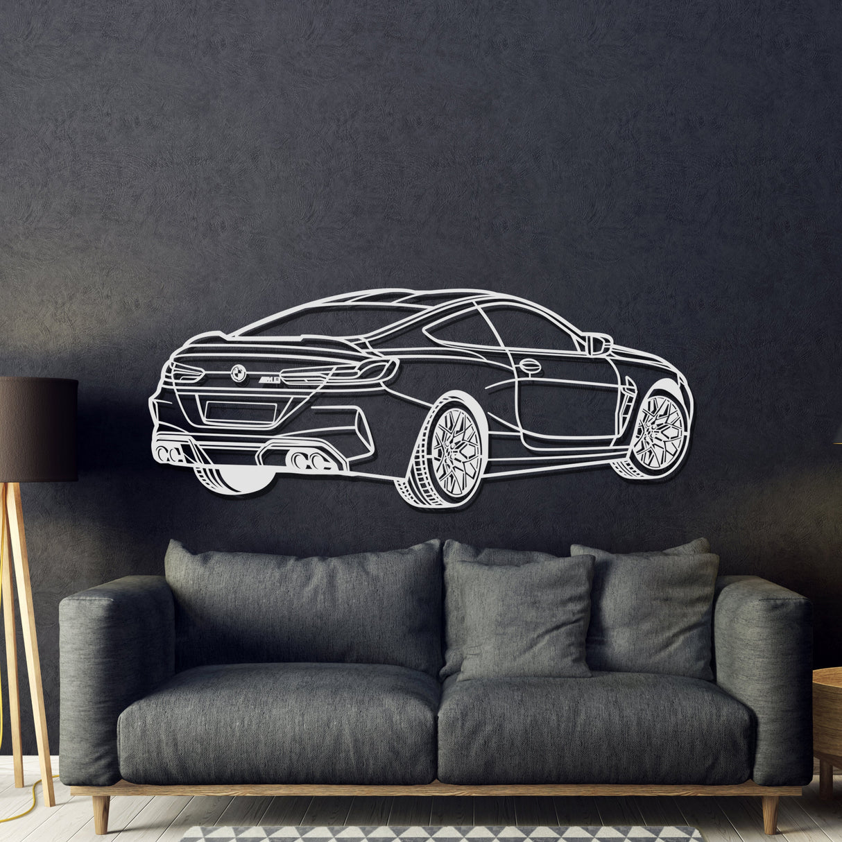 2020 M8 Competition Perspective Metal Car Wall Art - MT1144