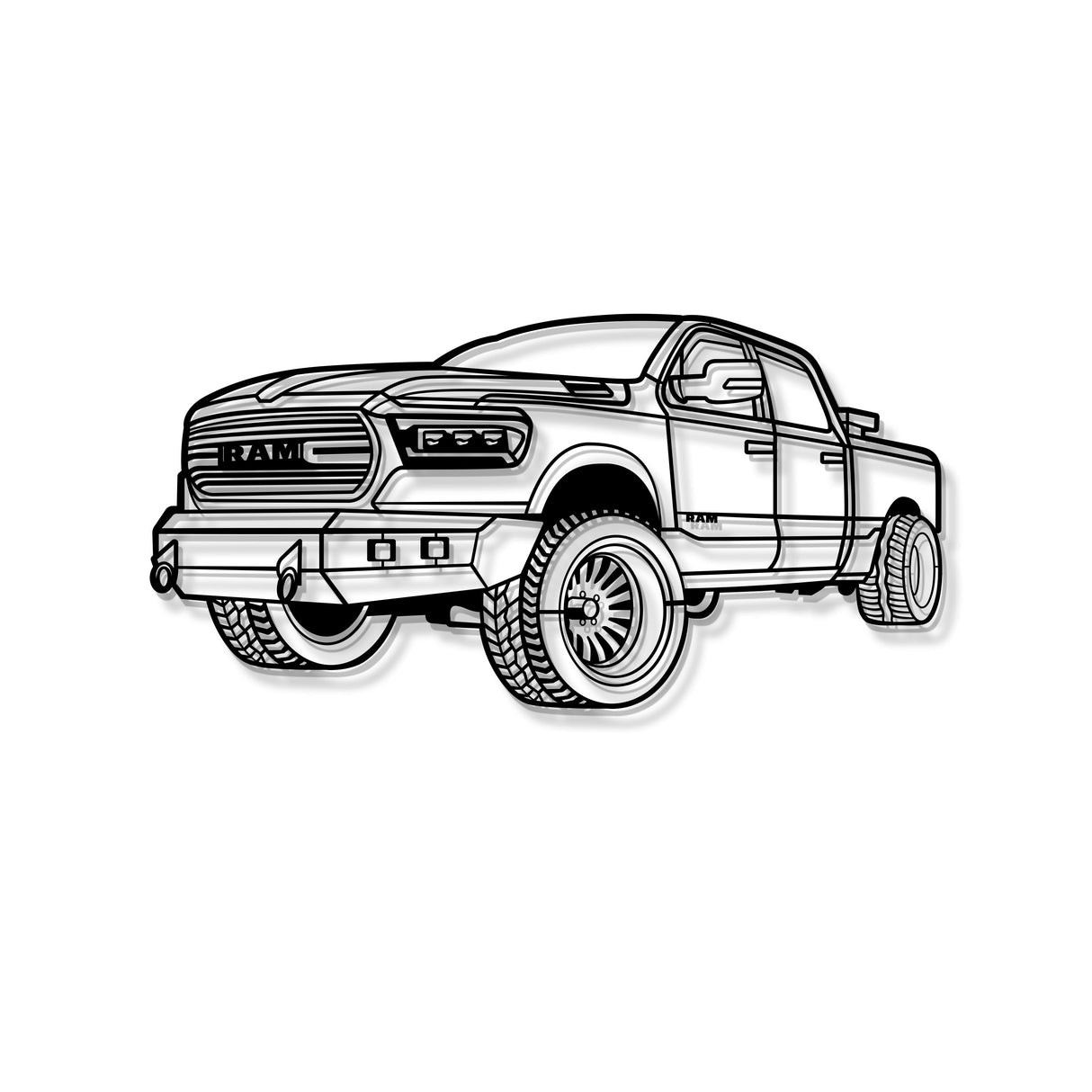 2020 RAM 1500 Perspective Metal Car Wall Art - MT1318